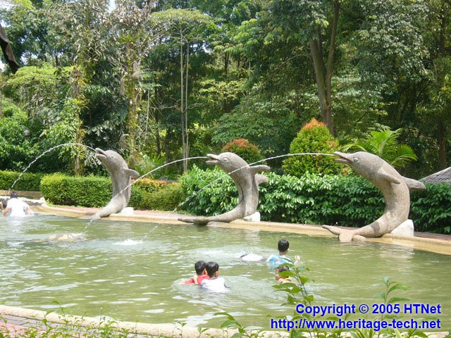 Water Spitting Stone Dolphins